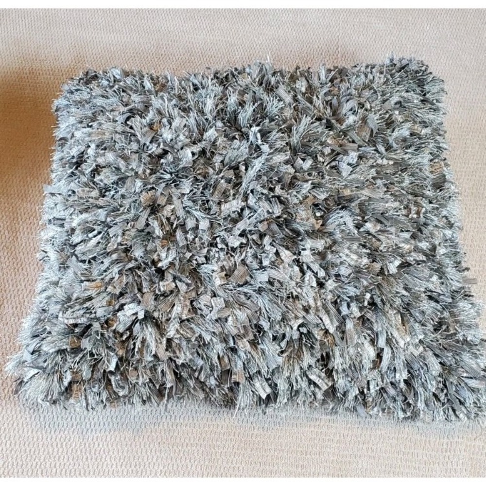 shaggy silver‎ throw pillow 20x20 Cotton Back Duck Feather Pillow Luxe Heavy